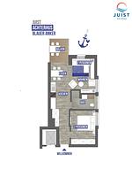 Grundriss - 214 - Wohnung 14 "blauer Anker" - Top-Hundeurlaub