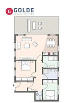 Grundriss - Appartement SPO Bude 1 - Top-Hundeurlaub