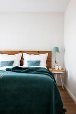 Schlafzimmer - Künstlerkate Reiherente - Top-Hundeurlaub