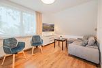 Wohnzimmer - Ferienwohnung Am Bahnhof mit 2 Bädern und nur 700 m zum Strand - Top-Hundeurlaub
