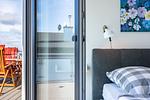 Schlafzimmer - Penthaus Laboe - Top-Hundeurlaub
