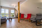 FeWo Müritzblick Wohnzimmer - Ferienwohnung Müritzblick mit Wasserblick - Top-Hundeurlaub