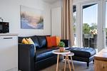 Wohnzimmer - Haus "Morgensonne", überdachte Veranda (109) - Top-Hundeurlaub