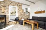 Wohnzimmer - FeWo1: Terrasse,Garten,Meerblick - Top-Hundeurlaub