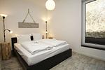 Schlafzimmer - FeWo1: Terrasse,Garten,Meerblick - Top-Hundeurlaub
