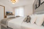 Schlafzimmer - Ferienwohnung Haffkoje Fitness, Sauna und Kinderspielbereich - Top-Hundeurlaub