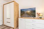 Schlafzimmer - Ferienwohnung Haffkoje Fitness, Sauna und Kinderspielbereich - Top-Hundeurlaub