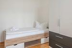 Schlafzimmer - Villa Marina App. 01 nur 450 m zum Strand mit Badewanne und Dusche - Top-Hundeurlaub
