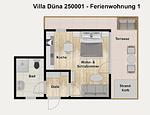 Grundriss - Ferienwohnung 1 - Top-Hundeurlaub