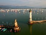 1 Lindau_Luftbild_Hafeneinfahrt_Segelboote_Mende_Achim - Ferienwohnung Insel-Loft - Top-Hundeurlaub