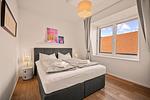Schlafzimmer 2 - Doppelbett - Ferienwohnung Insel-Loft - Top-Hundeurlaub
