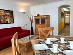 Essbereich im Wohnzimmer - Ferienwohnung Am Stadtpark - Top-Hundeurlaub