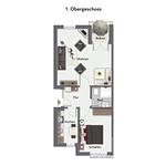 Grundriss 1. Obergeschoss - Wohnung 098 - Top-Hundeurlaub