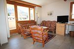 Wohnzimmer - Residenza Lagrev - 2 Zimmerwohnung Nr. 012 - Typ 21A - Hochparterre - Süd - Top-Hundeurlaub