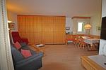 Wohnzimmer - Residenza Lagrev - 1 ½ Zimmerwohnung Nr. 021 - Typ 15A - Hochparterre - West - Top-Hundeurlaub