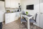 Küche / Küchenzeile - Haus Bielefeld Ferienwohnung 10 - Top-Hundeurlaub