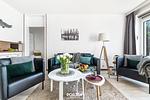 Wohnzimmer - Ferienwohnung Seaside 111 Büsum - Top-Hundeurlaub
