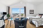 Schlafzimmer - Ferienwohnung Penthouse Sonnendeck 22, App. 22 Olpenitz - Top-Hundeurlaub