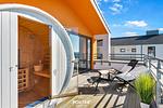 Terrasse - Ferienwohnung Penthouse Sonnendeck 22, App. 22 Olpenitz - Top-Hundeurlaub