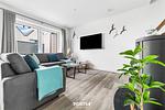 Wohnzimmer - Ferienhaus Waidla-Huus Büsum - Top-Hundeurlaub