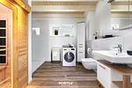 Badezimmer - Ferienhaus Nordseeresort 54 Südwester Büsum - Top-Hundeurlaub
