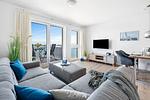 Wohnzimmer - Ferienwohnung Marina Sunrise, App. 22 Olpenitz - Top-Hundeurlaub