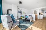 Wohnzimmer - Ferienwohnung Sloop-Lounge Olpenitz - Top-Hundeurlaub