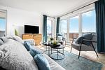 Wohnzimmer - Ferienwohnung Sloop-Lounge Olpenitz - Top-Hundeurlaub