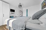 Schlafzimmer - Ferienwohnung Sloop-Lounge Olpenitz - Top-Hundeurlaub