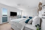 Schlafzimmer - Ferienwohnung Ausguck 34 Olpenitz - Top-Hundeurlaub
