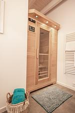 Sauna - Ferienhaus Nordsee Resort 31 Strandhuus Büsum - Top-Hundeurlaub
