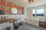 Badezimmer - Ferienwohnung Gode Tied Olpenitz - Top-Hundeurlaub