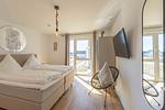 Schlafzimmer - Ferienwohnung Gode Tied Olpenitz - Top-Hundeurlaub