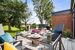 Terrasse - Ferienwohnung Morgenröte, App. 4 Emmelsbüll - Top-Hundeurlaub
