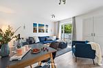 Wohnzimmer - Ferienwohnung Morgenröte, App. 4 Emmelsbüll - Top-Hundeurlaub