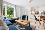 Wohnzimmer - Ferienwohnung Morgenröte, App. 4 Emmelsbüll - Top-Hundeurlaub