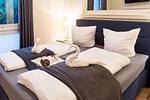 Schlafzimmer - Ferienwohnung Möwennest Solitüde - Top-Hundeurlaub
