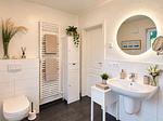 Badezimmer - Ferienwohnung Fördebeach Solitüde - Top-Hundeurlaub