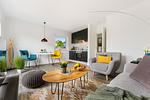 Wohnzimmer - Ferienwohnung Lütte Deern Glücksburg - Top-Hundeurlaub
