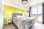 Schlafzimmer - Ferienwohnung Nordseeresort 12b Zweite Heimat Büsum - Top-Hundeurlaub