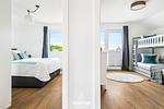 Schlafzimmer - Ferienwohnung Nordseeresort20b Perle Büsum - Top-Hundeurlaub