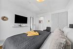 Schlafzimmer - Ferienwohnung Hollywood Lounge Olpenitz - Top-Hundeurlaub