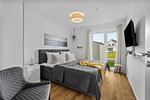 Schlafzimmer - Ferienwohnung Hollywood Lounge Olpenitz - Top-Hundeurlaub