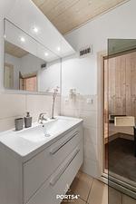 Badezimmer - Ferienhaus Lagunenblick 39 Marina Wendtorf - Top-Hundeurlaub