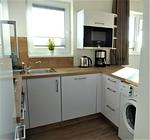 Küche / Küchenzeile - Ferienhaus FEWO Sterntaucher Olpenitz - Top-Hundeurlaub