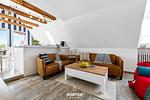 Wohnzimmer - Ferienwohnung Snorre Büsum - Top-Hundeurlaub
