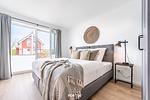 Schlafzimmer - Ferienwohnung Nordseeresort 44a Diek No. 2  Büsum - Top-Hundeurlaub