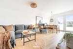 Wohnzimmer - Ferienwohnung Nordseeresort 44b Diek No. 3 Büsum - Top-Hundeurlaub
