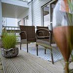 Terrasse - Ferienwohnung Ahoi Lodge Olpenitz - Top-Hundeurlaub