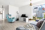 Wohnzimmer - Ferienwohnung Dünenpalais Olpenitz - Top-Hundeurlaub